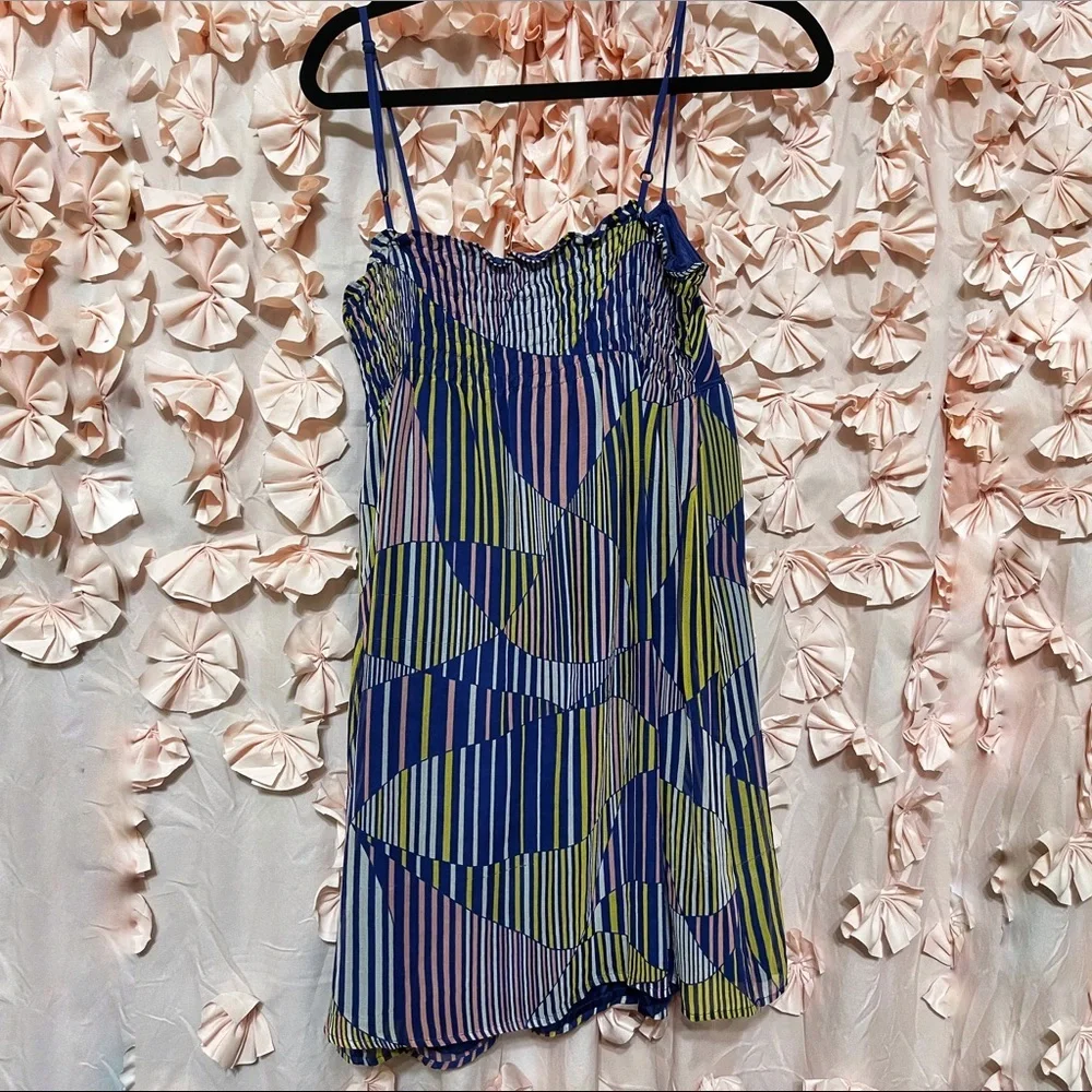 Yumi Kim Blue & Yellow Mini Dress Size M | Rare Designer Sample Y2K
